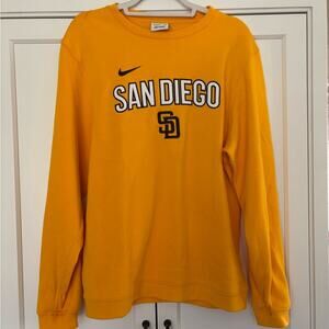 Nike San Diego Padres Yellow Men's crewneck sweatshirt size xl